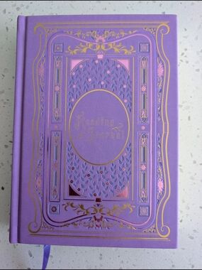Quirky Cup Collective Purple Floral Reading Journal with Gold Accents
